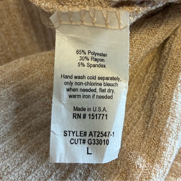 Gilli Cream Ribbed Knit Top - Picture 4 of 4